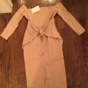 Nude bodycon dress